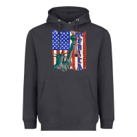 Smoke usa flag with statue of liberty Heavyweight Hoodie - texasbilliewilder