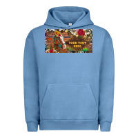 Pigment Pebble Blue (preview)western turquoise gemstone horse cowhide leopard floral backg Urban Hoodie - Artiststas
