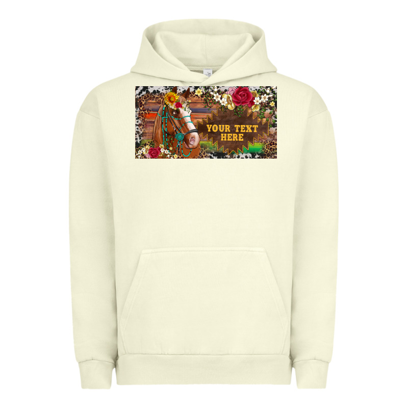 (preview)western Turquoise Gemstone Horse Cowhide Leopard Floral Backg Urban Hoodie by Artiststas | Teevron
