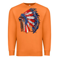 Carrot american flag indian headdress Premium Sweatshirt - RanaPortraitStore