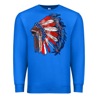 True Royal american flag indian headdress Premium Sweatshirt - RanaPortraitStore