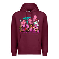 Burgundy cna certified nursing assistant Premium Hoodie - AdoDesignShop