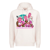 Pale Pink cna certified nursing assistant Premium Hoodie - AdoDesignShop