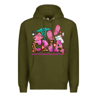Army Green cna certified nursing assistant Premium Hoodie - AdoDesignShop