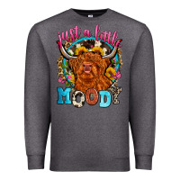 Charcoal Heather just a little moody Premium Sweatshirt - Zillion Design Studio