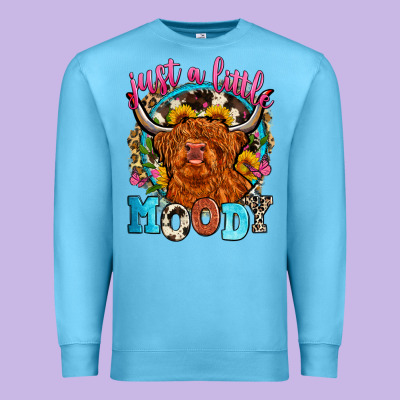 Just A Little Moody Premium Sweatshirt Designed By Zillion Design Studio