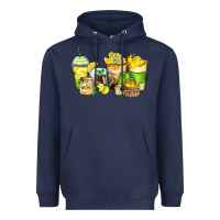 Navy lemon farm fresh coffee cups Heavyweight Hoodie - Zillion Design Studio