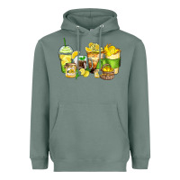 Sage lemon farm fresh coffee cups Heavyweight Hoodie - Zillion Design Studio