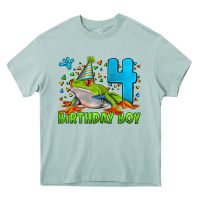 Arona birthday boy frog age 4 Heavy Core Tee - LillyAllenDesigns