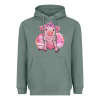 Sage balerina pig with tutu Heavyweight Hoodie - RanaPortraitStore