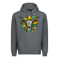Rock bull skull gemstone cactus leopard sunflower Premium Hoodie - Artiststas
