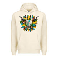 Tofu bull skull gemstone cactus leopard sunflower Premium Hoodie - Artiststas