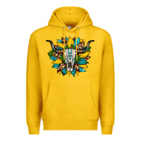 Lemon bull skull gemstone cactus leopard sunflower Premium Hoodie - Artiststas