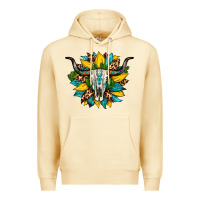 Pina Colada bull skull gemstone cactus leopard sunflower Premium Hoodie - Artiststas