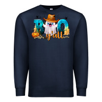 Navy Boo Y'all Premium Sweatshirt - texasbilliewilder