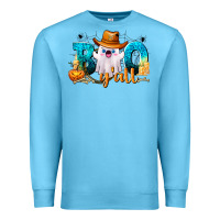 Ocean Blue Boo Y'all Premium Sweatshirt - texasbilliewilder