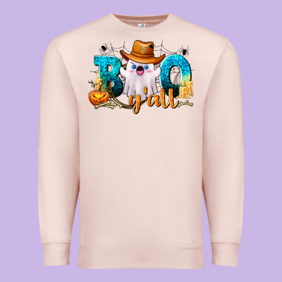 Boo Y'all Premium Sweatshirt Designed By Texasbilliewilder