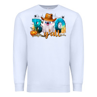 White Boo Y'all Premium Sweatshirt - texasbilliewilder