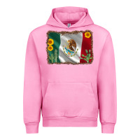 Fuchsia Pink mexico flag sunflower cactus Urban Hoodie - AdoDesignShop