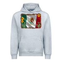 Heather Grey mexico flag sunflower cactus Urban Hoodie - AdoDesignShop