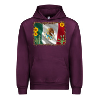 Mauve Wine mexico flag sunflower cactus Urban Hoodie - AdoDesignShop