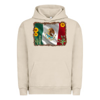 Pigment French Oak mexico flag sunflower cactus Urban Hoodie - AdoDesignShop