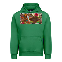 Emerald western turquoise gemstone horse cowhide leopard floral background lic Urban Hoodie - Artiststas