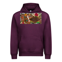 Mauve Wine western turquoise gemstone horse cowhide leopard floral background lic Urban Hoodie - Artiststas