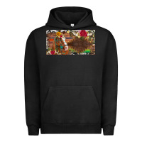Pigment Black western turquoise gemstone horse cowhide leopard floral background lic Urban Hoodie - Artiststas