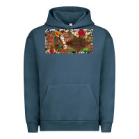 Pigment Midnight Navy western turquoise gemstone horse cowhide leopard floral background lic Urban Hoodie - Artiststas