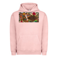Pigment Salmon western turquoise gemstone horse cowhide leopard floral background lic Urban Hoodie - Artiststas