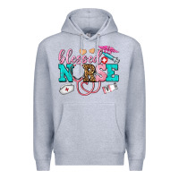 Heather Grey blessed nurse Premium Hoodie - AdoDesignShop