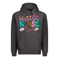 Charcoal Heather blessed nurse Premium Hoodie - AdoDesignShop