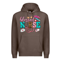 Coffee blessed nurse Premium Hoodie - AdoDesignShop