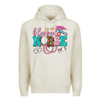 Oatmeal Heather blessed nurse Premium Hoodie - AdoDesignShop
