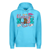 Ocean Blue blessed nurse Premium Hoodie - AdoDesignShop
