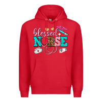 Red blessed nurse Premium Hoodie - AdoDesignShop