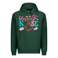 Sports Green blessed nurse Premium Hoodie - AdoDesignShop