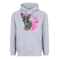 Heather Grey balerina french bulldog with tutu Heavyweight Hoodie - RanaPortraitStore