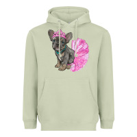 Matcha balerina french bulldog with tutu Heavyweight Hoodie - RanaPortraitStore