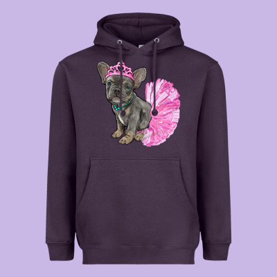 Heavyweight Hoodie balerina french bulldog with tutu