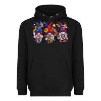 Black usa with gnome billie wilder Heavyweight Hoodie - texasbilliewilder