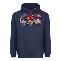 Navy usa with gnome billie wilder Heavyweight Hoodie - texasbilliewilder