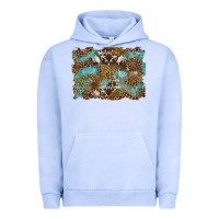 Pigment Grape Ice western leopards and turquoise with cowhide background Urban Hoodie - Artiststas