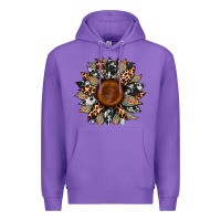 Purple cowhide leopard aztec sunflower Premium Hoodie - Artiststas