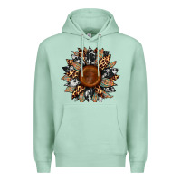 Seafoam cowhide leopard aztec sunflower Premium Hoodie - Artiststas