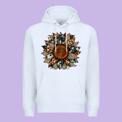 Cowhide Leopard Aztec Sunflower Premium Hoodie Designed By Artiststas