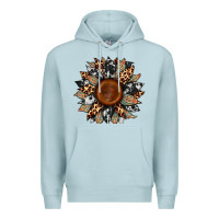 Blue Mist cowhide leopard aztec sunflower Premium Hoodie - Artiststas