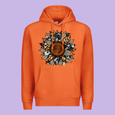 Cowhide Leopard Aztec Sunflower Premium Hoodie Designed By Artiststas