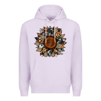 Lilac cowhide leopard aztec sunflower Premium Hoodie - Artiststas